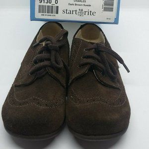 Start Rite Baby Shoe Dark Brown Lace Up Suede
